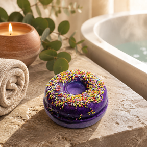 Böğürtlen ve Bademli Banyo Donutları