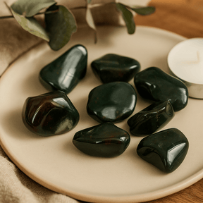 Bloodstone Tumbled Stones XL Set 18 Pieces - SHAMTAM.COM