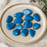 Blue Howlite Tumbled Stones 24 Pieces - SHAMTAM.COM