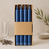 Blue Taper Dinner Candles Natural Wax 25x2.3 - SHAMTAM.COM