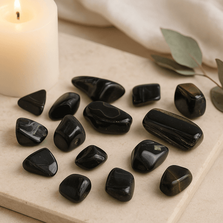Blue Tiger Eye Tumbled Stones, 24 Pieces - SHAMTAM.COM