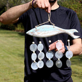 Bluewash Fish Carving and Natural Copis Drop - SHAMTAM.COM