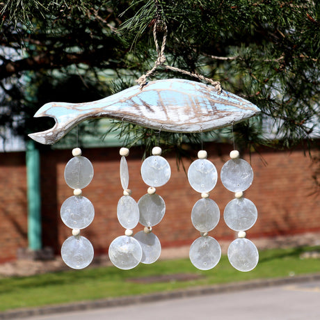 Bluewash Fish Carving and Natural Copis Drop - SHAMTAM.COM