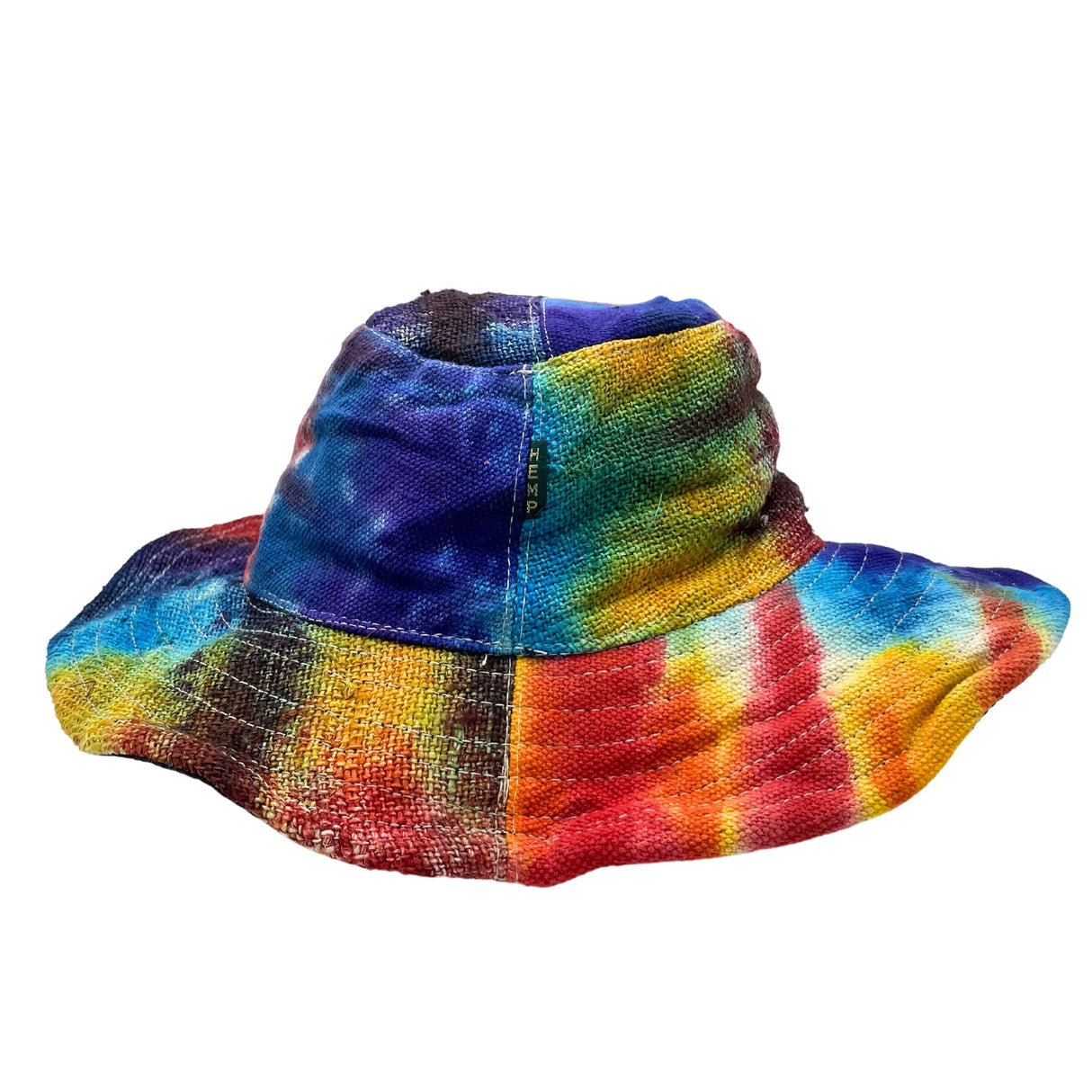 Boho Hat - Patched and Wired Hemp & Cotton Tiedye - SHAMTAM.COM