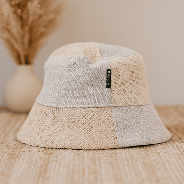 Chapéu Boho, Cânhamo e Algodão Natural com Remendos
