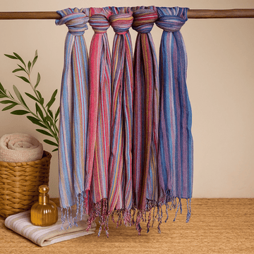 Boho-huivi Puuvilla Erilaisia violetteja Intialainen 22x72 tuumaa