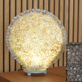 Boho Sea Shell Lamp - Cut Art Shell Large Round - 30cm - SHAMTAM.COM