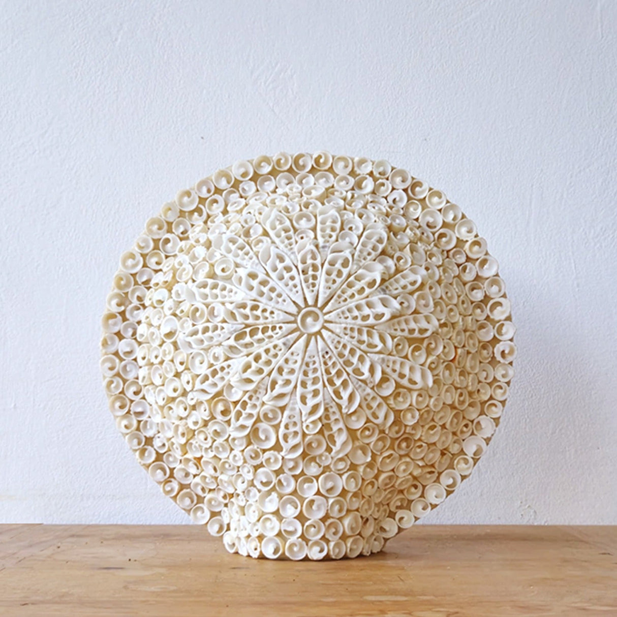 Boho Sea Shell Lamp - Cut Art Shell Large Round - 30cm - SHAMTAM.COM