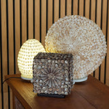Boho Sea Shell Lamp - Cut Art Shell Oval - 15cm - SHAMTAM.COM