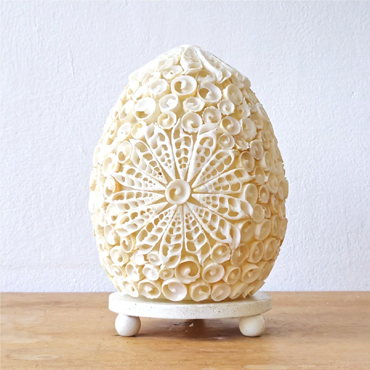 Boho Sea Shell Lamp - Cut Art Shell Oval - 15cm - SHAMTAM.COM