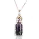 Amethyst Bottle Necklace - Gemstones Crystals - SHAMTAM.COM