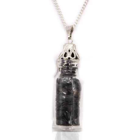 Black Onyx Bottle Necklace - Gemstones Crystals - SHAMTAM.COM