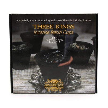 Three Kings Incense Resin Cups - Box of 12 - SHAMTAM.COM