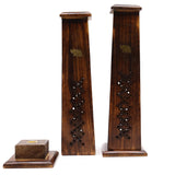 Box of 2 Tapered Incense Tower - Mango Wood - SHAMTAM.COM