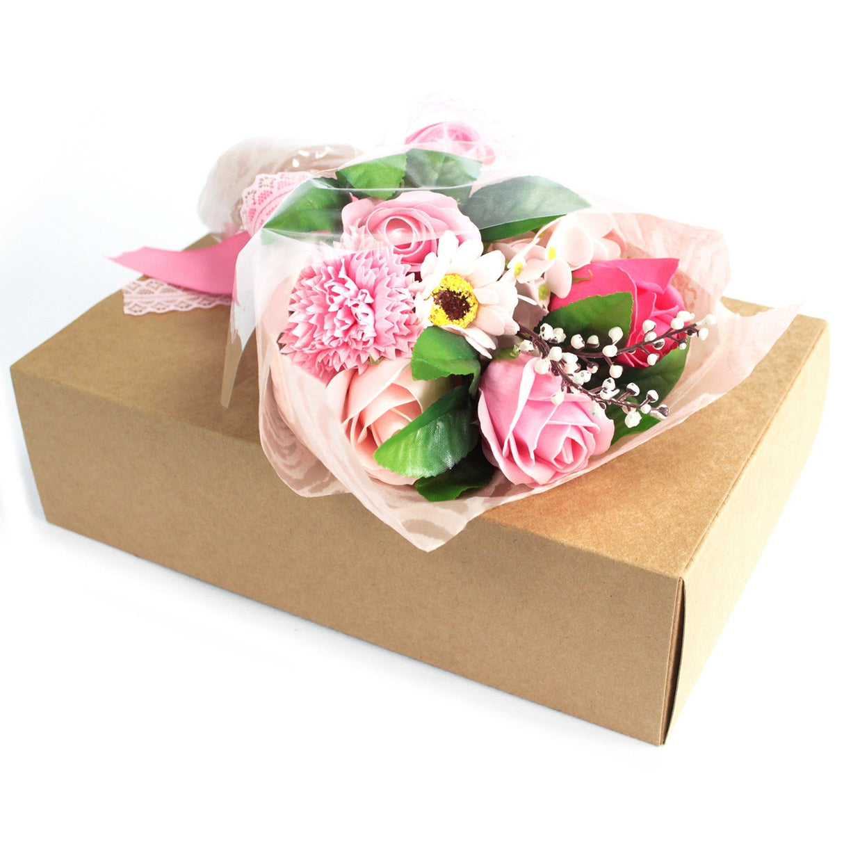 Boxed Hand Soap Flower Bouquet - Pink - SHAMTAM.COM