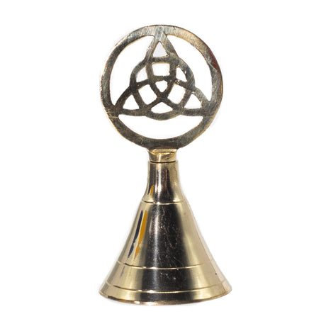 Brass Altar Bell – Triquetra Celtic Ritual Chime - SHAMTAM.COM