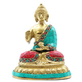 Brass Buddha Figure - Blessing - 15cm - SHAMTAM.COM