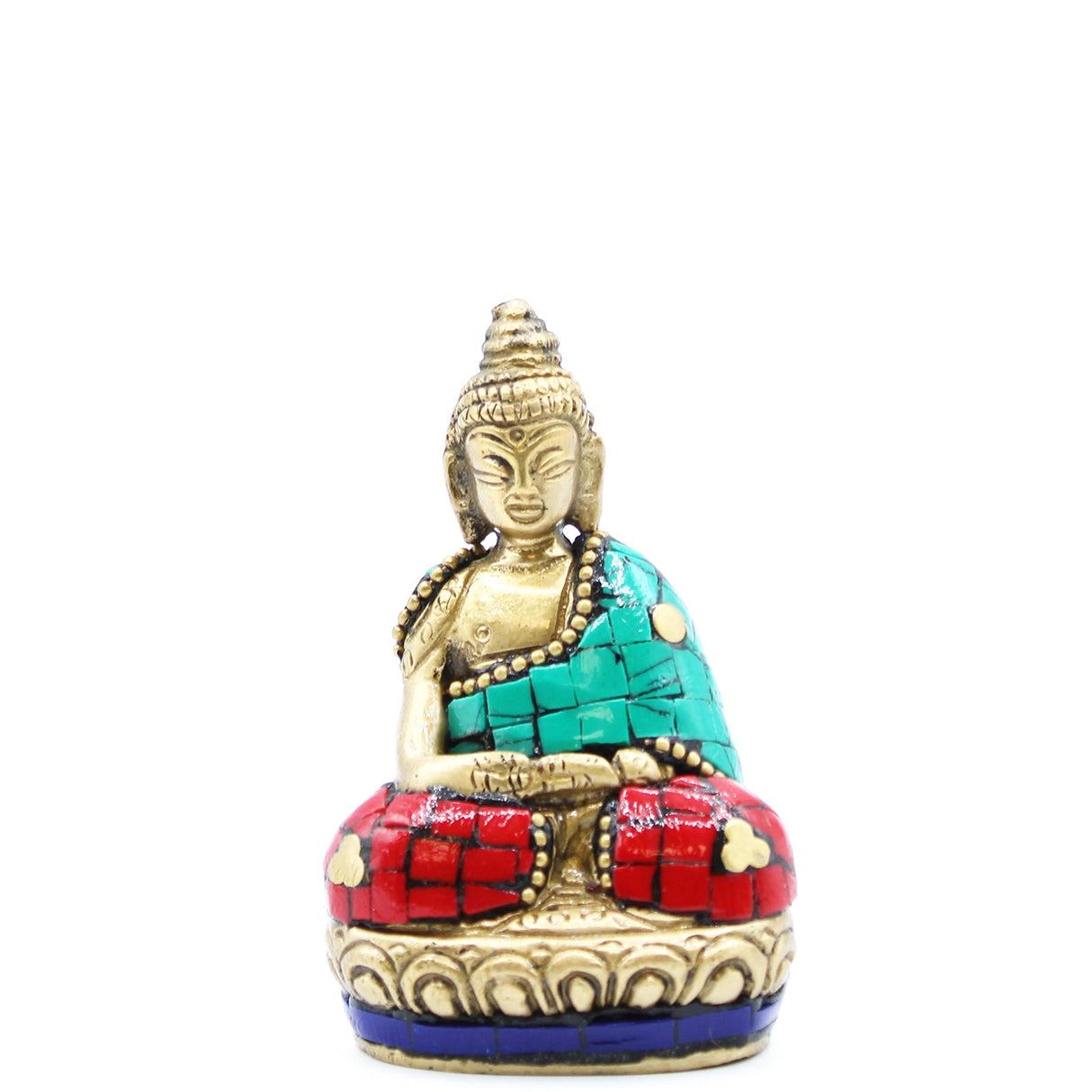 Brass Buddha Figure - Hands Up - 7.5 cm - SHAMTAM.COM