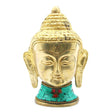 Brass Buddha Figure - Lrg Head - 11.5 cm - SHAMTAM.COM