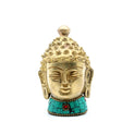 Brass Buddha Figure - Med Head - 8 cm - SHAMTAM.COM