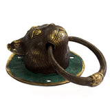 Brass Door Knocker - Cats Head - SHAMTAM.COM