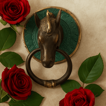 Batente de Porta em Latão – Cabeça de Cavalo