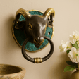 Brass Door Knocker - Ram Head - SHAMTAM.COM