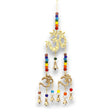 Brass Om Chakra Wind Chime with Healing Beads and 7 Bells - Handcrafted Spiritual Decor from India - SHAMTAM.COM