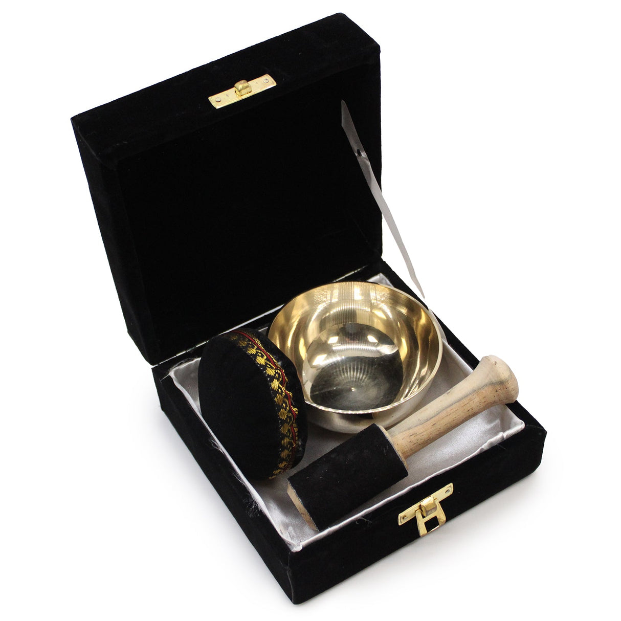 Singing Bowl Gift Set Brass - 9cm - SHAMTAM.COM