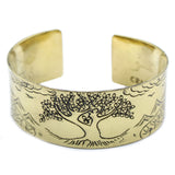 Brass Tibetan Mantra Bracelet - Tree of Life - SHAMTAM.COM