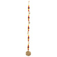 Enhance Your Space with Sacred Energy: Brass Flower of Life Wind Chime with Rudraksha Beads and Soothing Bells - Handcrafted in India - SHAMTAM.COM