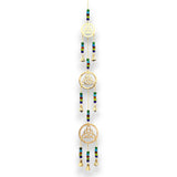 Handcrafted Indian Brass Celtic Drop Wind Chimes with 7 Melodic Bells - Vibrant Decorative Hanging Ornament - SHAMTAM.COM