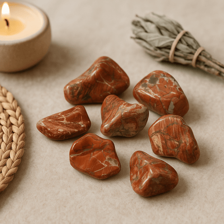 Brecciated Jasper Tumbled Stones Large African 6 Pieces - SHAMTAM.COM