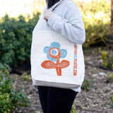 Tote Bag Bright Flower - choice of 4 colours - SHAMTAM.COM