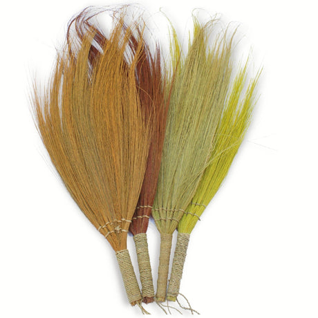 Broom Set of 4 Long Natural Colours Pampus - SHAMTAM.COM
