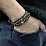 Brown Beads & Buddha Bangle - SHAMTAM.COM