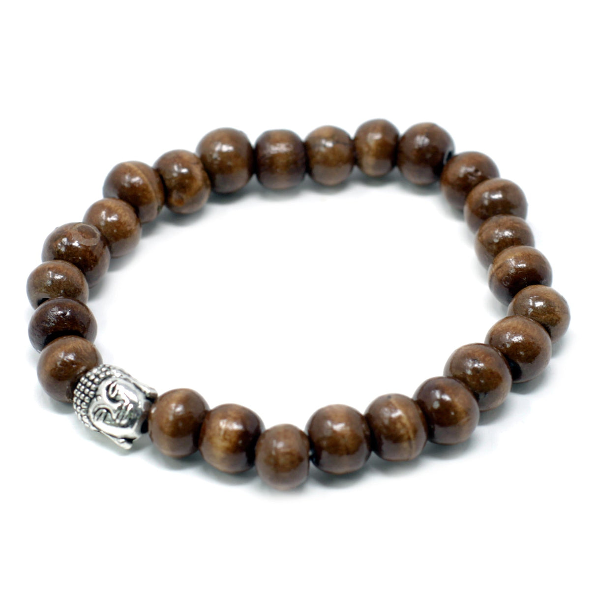 Brown Beads & Buddha Bangle - SHAMTAM.COM