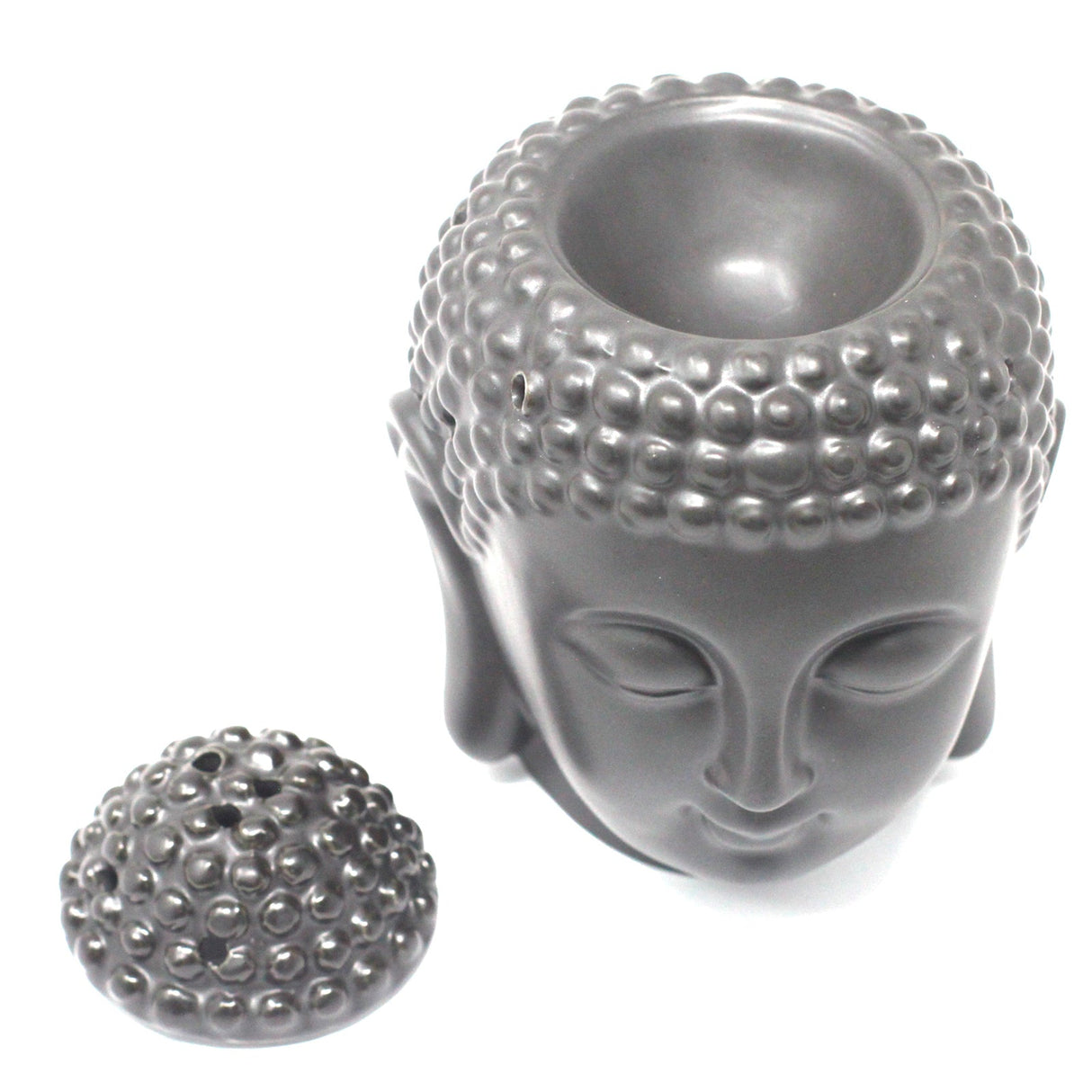 Buddha Head Oil Burner - Dark Brown - SHAMTAM.COM