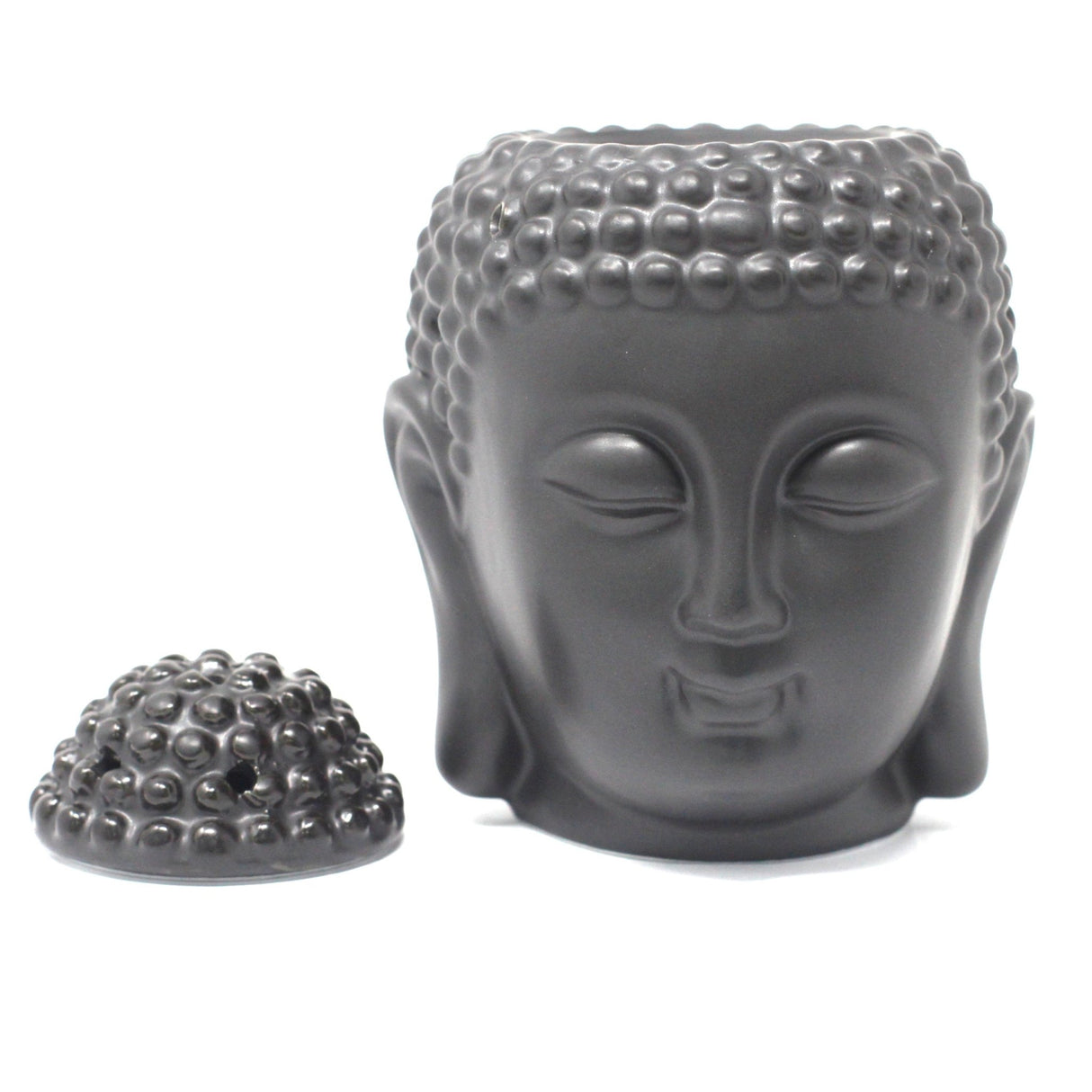 Buddha Head Oil Burner - Dark Brown - SHAMTAM.COM