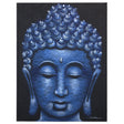 Buddha Painting - Blue Brocade Detail - SHAMTAM.COM