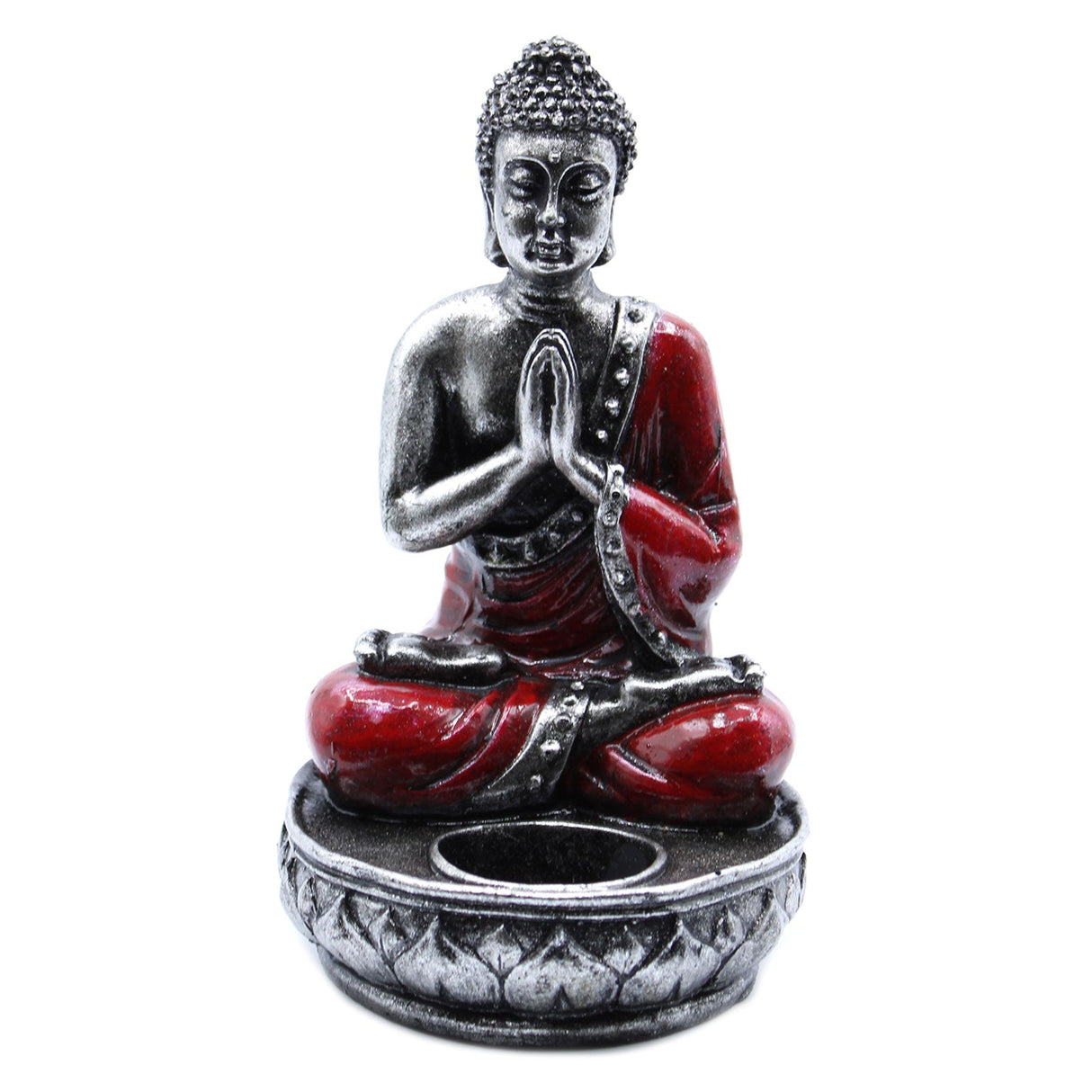 Buddha Candle Holder - Red - Medium - SHAMTAM.COM