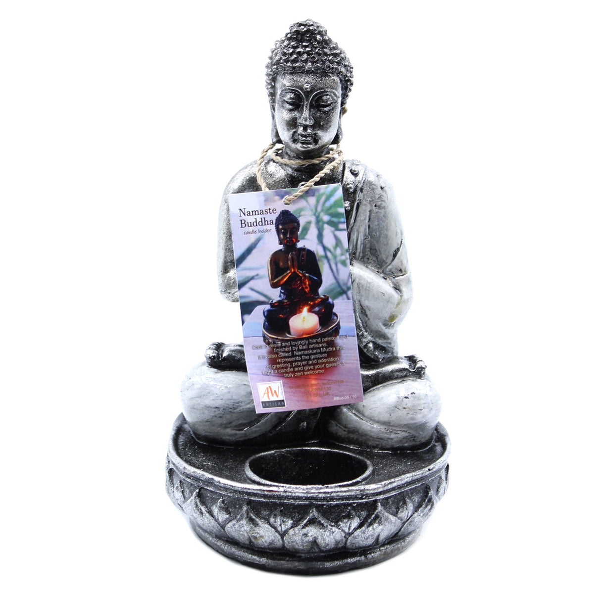 Buddha Candle Holder - White - Medium - SHAMTAM.COM