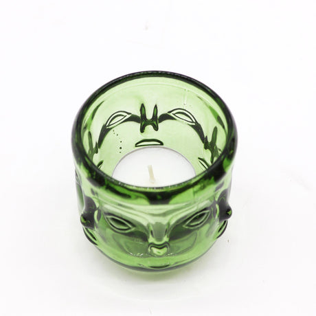 Buddha Faces Candle Jar - Garden Jade (2 pcs) - SHAMTAM.COM