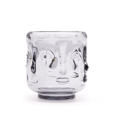 Buddha Faces Candle Jar - Midnight Grey (2 pcs) - SHAMTAM.COM