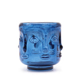 Buddha Faces Candle Jar - Royal Blue (2 pcs) - SHAMTAM.COM