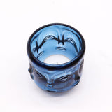 Buddha Faces Candle Jar - Royal Blue (2 pcs) - SHAMTAM.COM