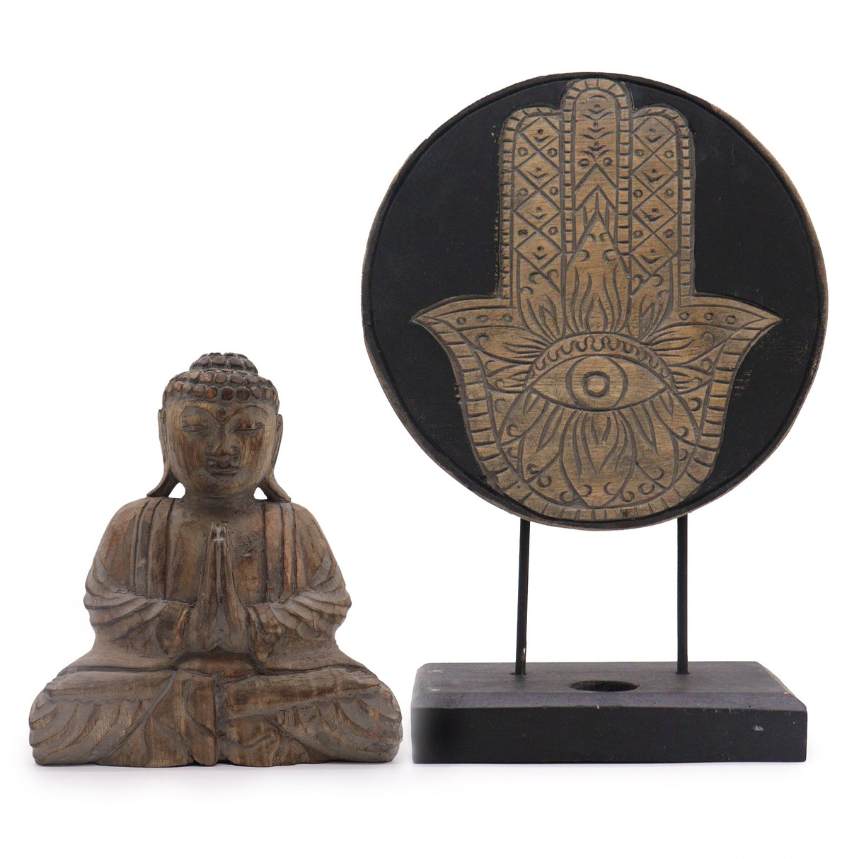 Buddha Feng Shui Set - Hamsa - Grey - SHAMTAM.COM