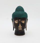 Buddha Head Statue Antique Brass Medium - SHAMTAM.COM