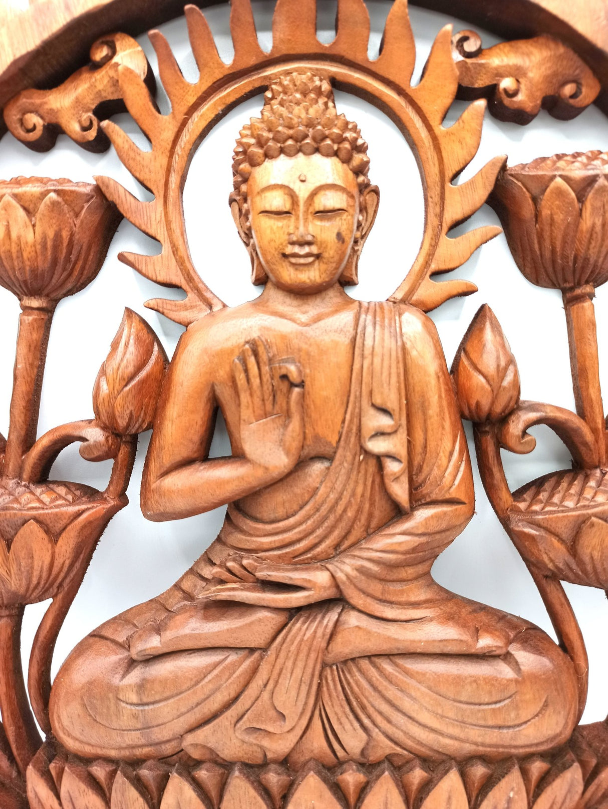 Buddha & Lotus Panel - 40cm - SHAMTAM.COM