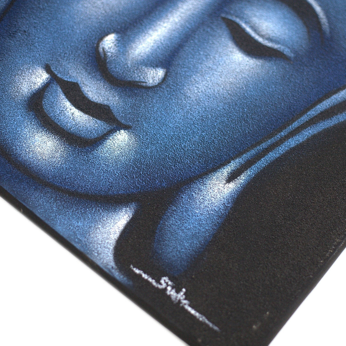 Buddha Painting - Blue Sand Finish - SHAMTAM.COM